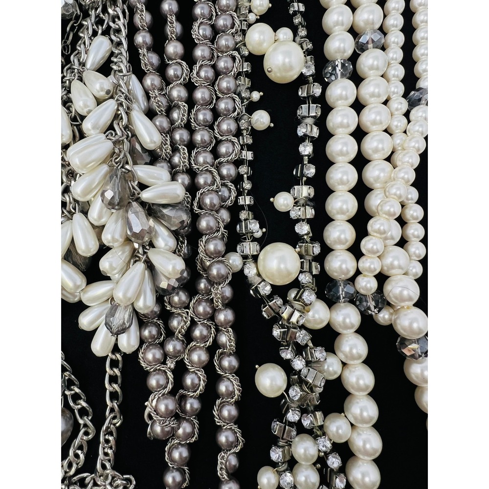 Vintage to Modern Pearl Necklace & Bracelet Gold & Silver Tone Beaded Lot of 30 - Picture 16 of 16